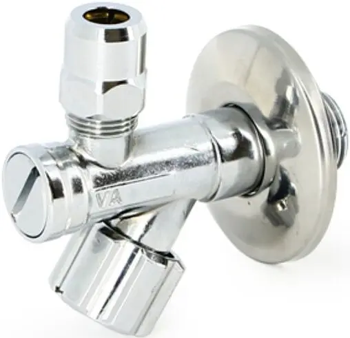 Вентиль регулирующий угловой с фильтром ½"н x ⅜"н x 10ц хром Uni-fitt 186F2500