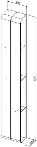 Полка Aquanet Магнум H чёрный матовый 00326459