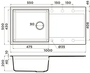 Мойка кухонная Omoikiri Sakaime 100-SA бежевый 4993886, 2