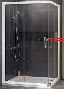 Душевая дверь 1000мм прозрачное стекло Ravak 10° 10RV2K-100 1ZJA0100Z1, 1