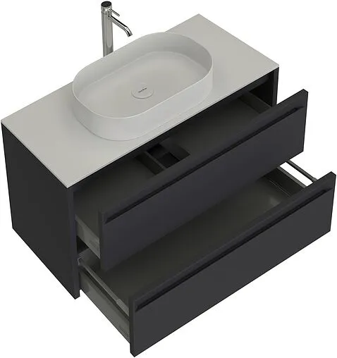 Тумба-умывальник подвесной Allen Brau Fantasy 2.0 100 антрацит 1.11003.AM 2.0+