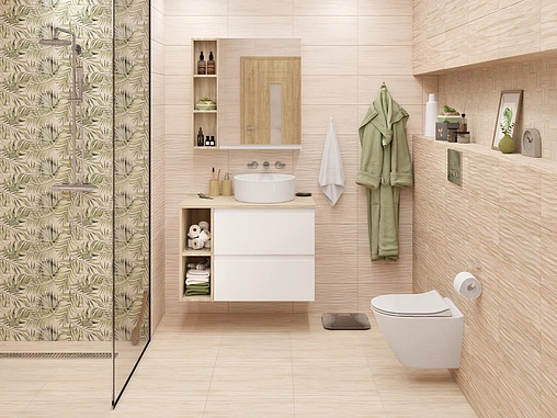 Шкаф-зеркало Cersanit Moduo 60 белый/дуб SB-LS-MOD40/Wh+SB-MD-MOD20-SW