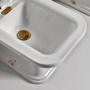 Биде напольное Kerasan Waldorf белый 4121K1bi/cr*1 Биде напольное Kerasan Waldorf белый 4121K1bi/cr*1, 4