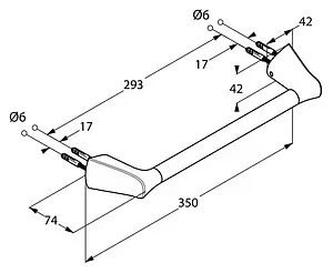 Поручень Kludi Ambienta хром 5398105 Поручень Kludi Ambienta хром 5398105, 2