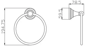 Полотенцедержатель Rav Slezak Morava retro бронза MKA0104SM, 2