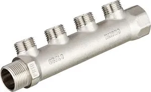 Коллектор распределительный проходной 4 отвода ¾&quot;в/н x ½&quot;к Valtec VTc.500.N.0504, 4