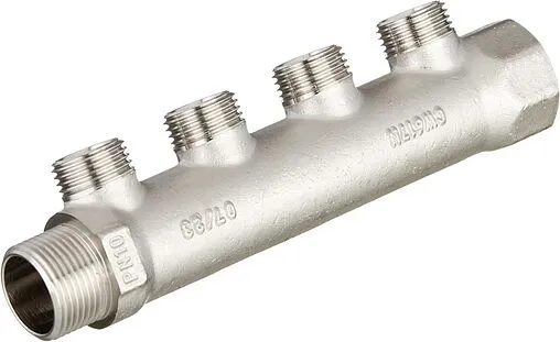 Коллектор распределительный проходной 4 отвода ¾&quot;в/н x ½&quot;к Valtec VTc.500.N.0504