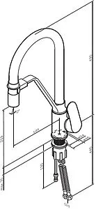 Смеситель для кухни с подключением к фильтру Am.Pm Like хром/чёрный F8007802, 2