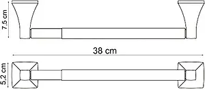 Полотенцедержатель Wasserkraft Wern хром 2522D, 4
