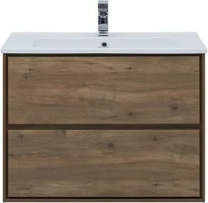 Тумба-умывальник подвесная Aquanet Милан 85 дуб рустикальный 00339968+00249690, 4