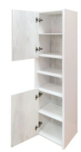 Шкаф-пенал напольный Comforty Женева 35 дуб белый/белый 00004137139CF