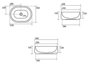 Раковина Kerasan F10 54 белый 460501 Раковина Kerasan F10 54 белый 460501, 2