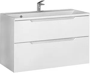 Тумба под умывальник подвесная Raval Wector 100 белый Wct.01.100/P/W/MD, 1
