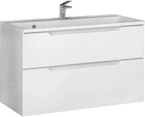 Тумба под умывальник подвесная Raval Wector 100 белый Wct.01.100/P/W/MD