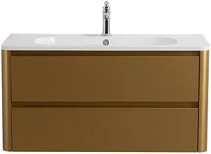 Тумба-умывальник подвесная Cezares Relax 80 брашированное золото RELAX-800-2C-SO-BORO-P+CZR-800/480-LV-MR-NV Тумба-умывальник подвесная Cezares Relax 80 брашированное золото RELAX-800-2C-SO-BORO-P+CZR-800/480-LV-MR-NV, 1