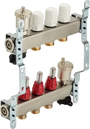 Группа коллекторная с расходомерами 3 отвода 1&quot;в/в x ¾&quot;ек Valtec VTc.586.EMNX.0603