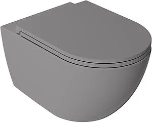 Унитаз подвесной безободковый ISVEA Vea Rondo серый бетон 10VA02002SV-2V, 1