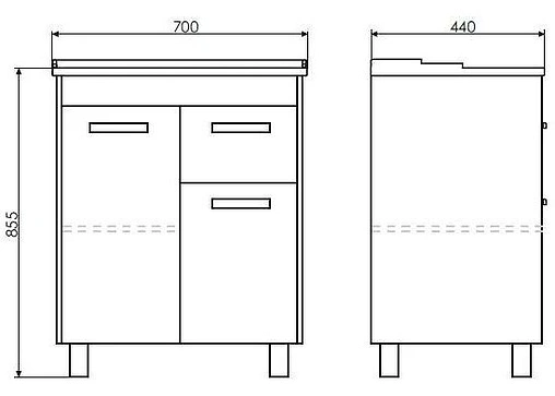 Тумба-умывальник напольная Comforty Барселона 70 белый/венге