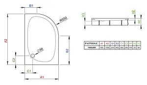 Поддон для душа Radaway Patmos E 4P81155-03L Поддон для душа Radaway Patmos E 4P81155-03L, 3