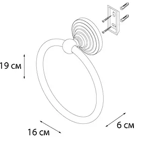 Полотенцедержатель Fixsen Retro бронза FX-83811 Полотенцедержатель Fixsen Retro бронза FX-83811, 3