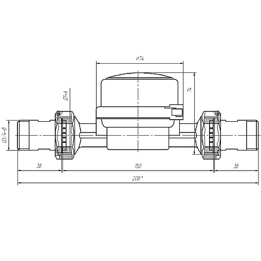 Счетчик воды импульсный Ду20 Бетар СГВ-20 Д