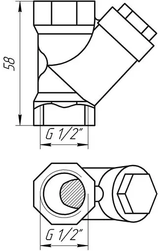 Фильтр угловой сетчатый ½"в x ½"в Arco Stop 01830 Фильтр угловой сетчатый ½"в x ½"в Arco Stop 01830