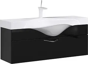 Тумба-умывальник подвесная Aqwella Broadway 110 чёрный Brw.01.10/001/BLK+Brw.11.04.D Тумба-умывальник подвесная Aqwella Broadway 110 чёрный Brw.01.10/001/BLK+Brw.11.04.D, 1