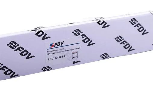 Группа коллекторная с расходомерами 12 отводов 1&quot;в/в x ¾&quot;ек FDV S1101A-1/12