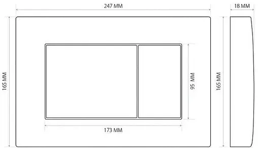 Инсталляция для подвесного унитаза Set 4 в 1 BERGES Atom 410 040341 кнопки/хром глянцевый, панель/белый глянцевый