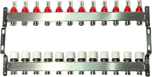 Группа коллекторная с расходомерами 13 отводов 1&quot;в/в x ¾&quot;ек Uni-fitt TECHNO 450W4313