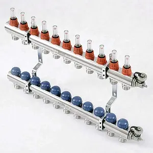 Группа коллекторная с расходомерами 11 отводов 1&quot;в/в x ¾&quot;ек Uni-fitt 440E4311, 3