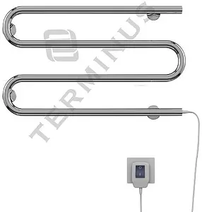 Полотенцесушитель электрический М-образный Terminus Электро 25 ПСЭ М 600х350 полированная сталь 4620768883927, 1