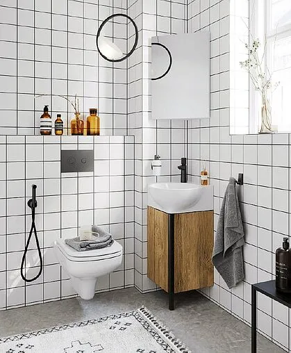 Тумба-умывальник напольная Aqwella Porto 45 дуб балтийский POR0104DB+4640021061435