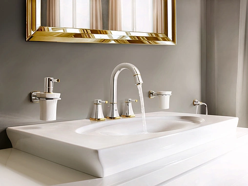 Стакан Grohe Grandera хром/золото/белый 40626IG0