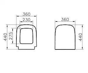 Крышка-сиденье для унитаза VitrA S20 белый 77-003-001 Крышка-сиденье для унитаза VitrA S20 белый 77-003-001, 2