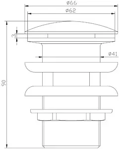 Выпуск автоматический для раковины с переливом Lemark Jasmine чёрная бронза LM6680ORB Выпуск автоматический для раковины с переливом Lemark Jasmine чёрная бронза LM6680ORB, 2