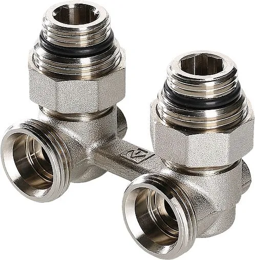 Узел нижнего подключения радиатора угловой ¾&quot;ек x ¾&quot;ек (½&quot;н) Valtec VT.345.KNA.E04