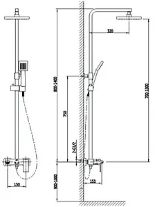 Душевая система со смесителем для ванны Timo Briana хром SX-7130/00 Душевая система со смесителем для ванны Timo Briana хром SX-7130/00, 2