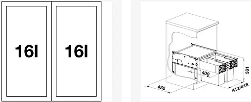 Мусорная система Blanco Select II 45/2 526200
