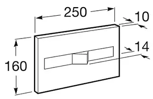 Клавиша смыва для унитаза Roca PL-2 890096000 белый глянцевый Клавиша смыва для унитаза Roca PL-2 890096000 белый глянцевый, 2