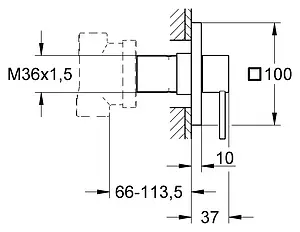 Вентиль переключающий на 3 потребителя Grohe Allure хром 19590000, 2