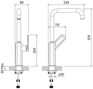 Смеситель для кухни IDDIS Slide белый матовый SLIWT00i05, 2