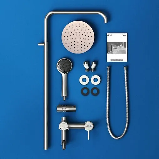 Душевая система со смесителем для ванны Dorff Logic нержавеющая сталь D0703000SS