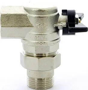 Кран шаровый с американкой угловой 1&quot;в x 1&quot;н Bugatti Oregon 05940009, 3