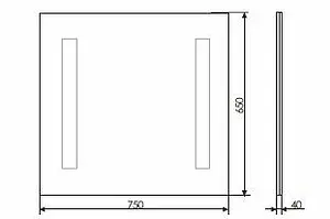 Зеркало с подсветкой Comforty Жасмин 75 белый Зеркало с подсветкой Comforty Жасмин 75 белый, 2
