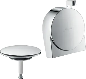 Внешняя монтажная часть сифона для ванны Hansgrohe Exafill S под сталь 58117800, 1