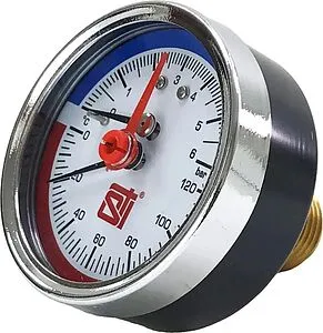 Термоманометр аксиальный STI 63мм 6 бар 120°С ½&quot; ТМА63-12-06УП, 3