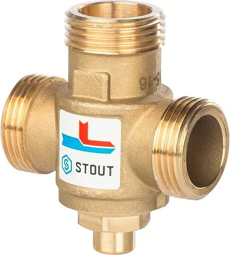 Трехходовой термостатический антиконденсационный клапан 1&quot; Kvs 3.2 Stout SVM-0050-326006