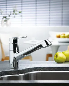 Смеситель для кухни с выдвижным изливом Grohe Europlus II хром 32942002 Смеситель для кухни с выдвижным изливом Grohe Europlus II хром 32942002, 3