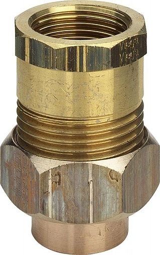 Американка пайка прямая переходная (коническое уплотнение) 15мм x ½&quot;в Viega 94340G 103422
